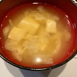 えのきと白菜と豆腐の味噌汁